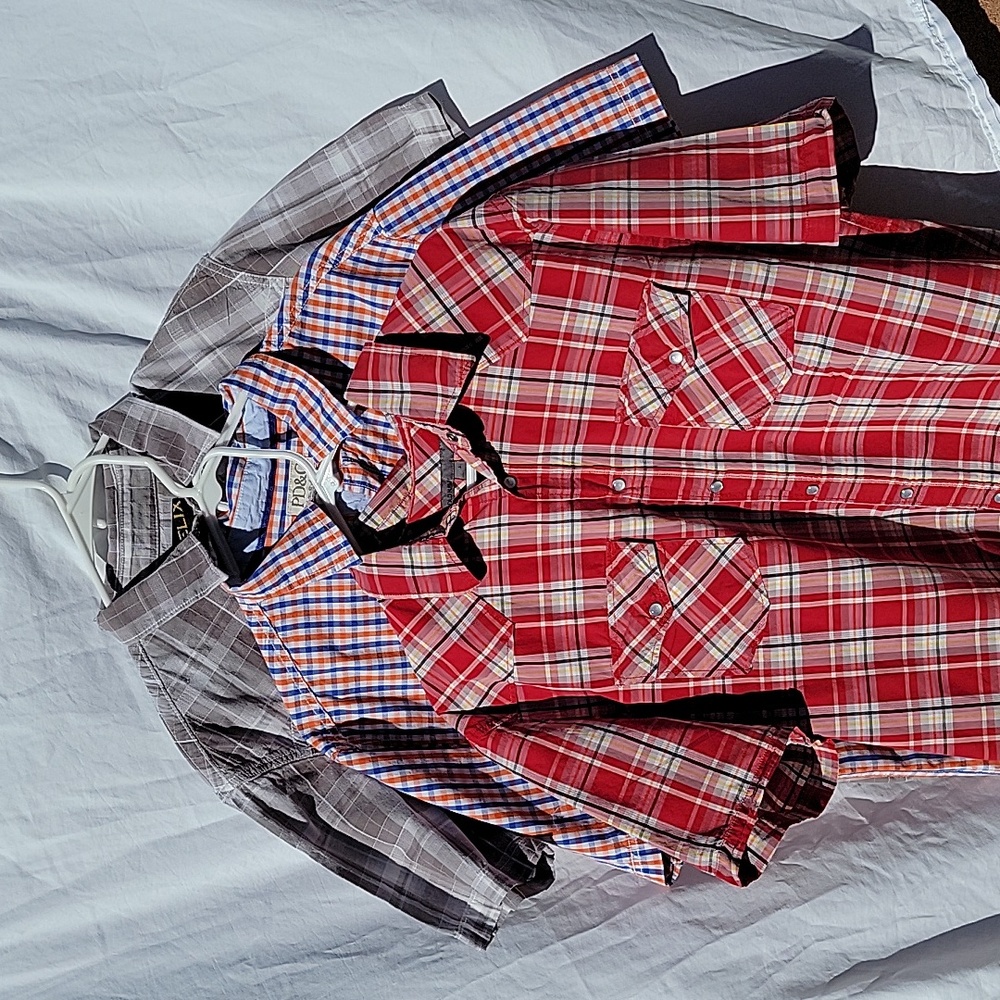 3 Western style shirts Old Navy, Helix, and PD &C XL mens